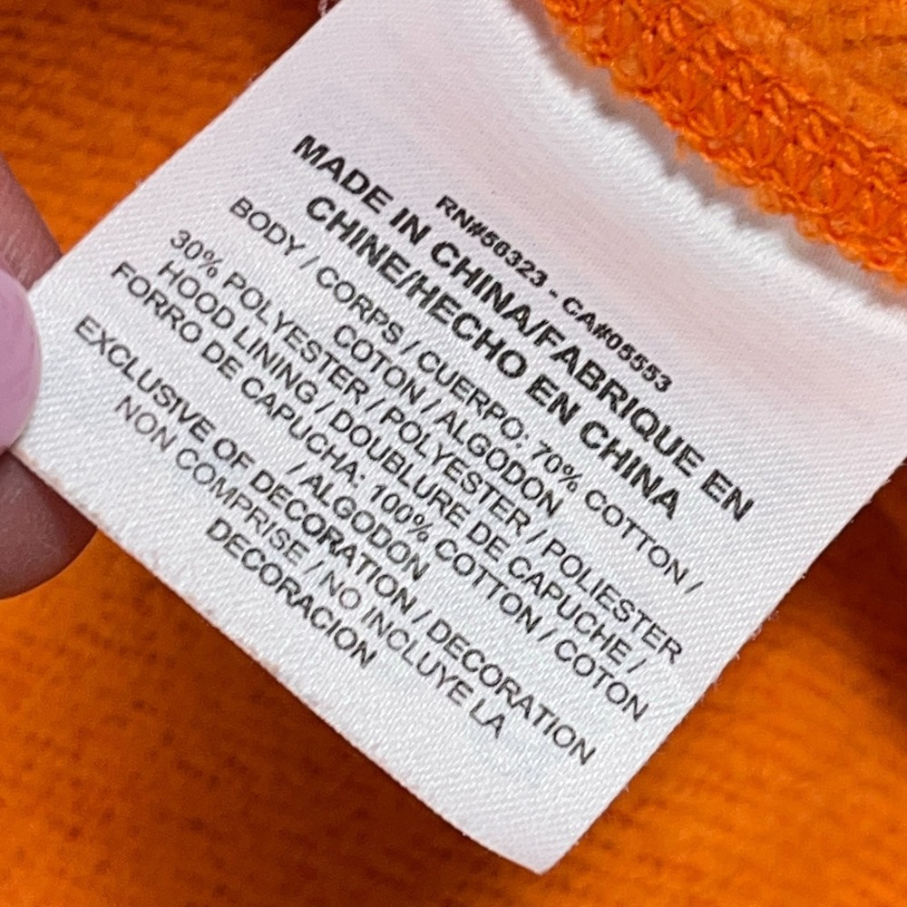 Chicago Bears Hoodie Men Small Orange Nike Full Zip Sweatshirt Jacket Adult - Picture 5 of 11